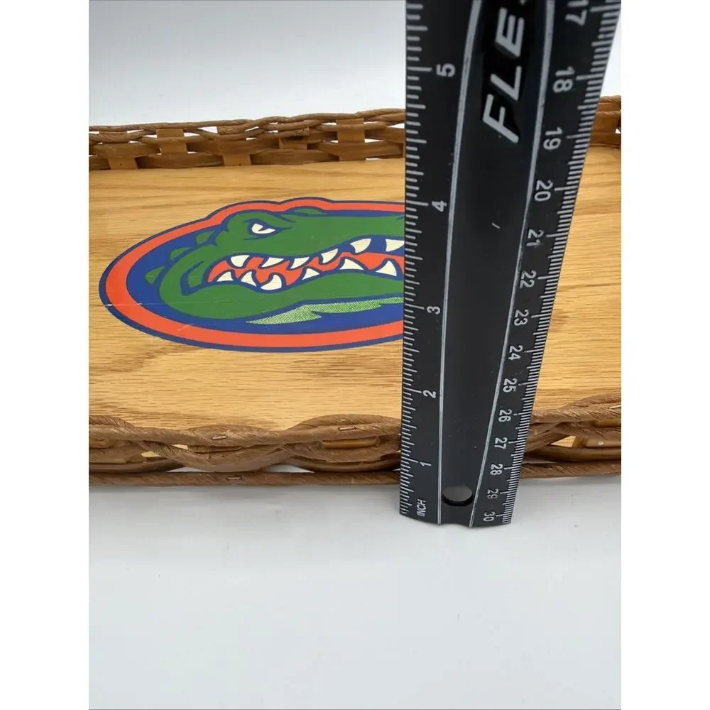 Florida Gators UF Wicker Bread Tray Platter Basket 16x11” Charcuterie, Farmhouse